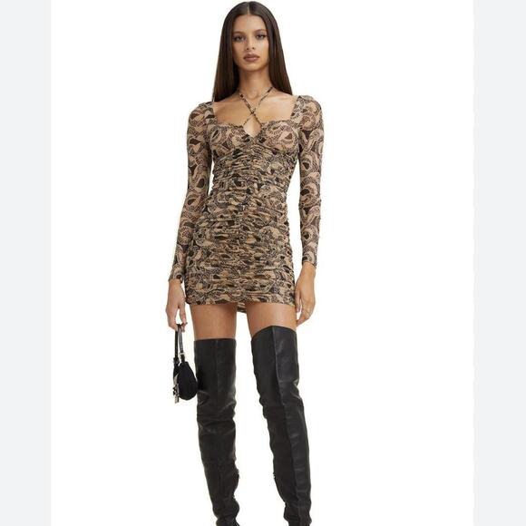 I.AM.GIA COLETTE LONG SLEEVE MESH MINI DRESS - Picture 1 of 8